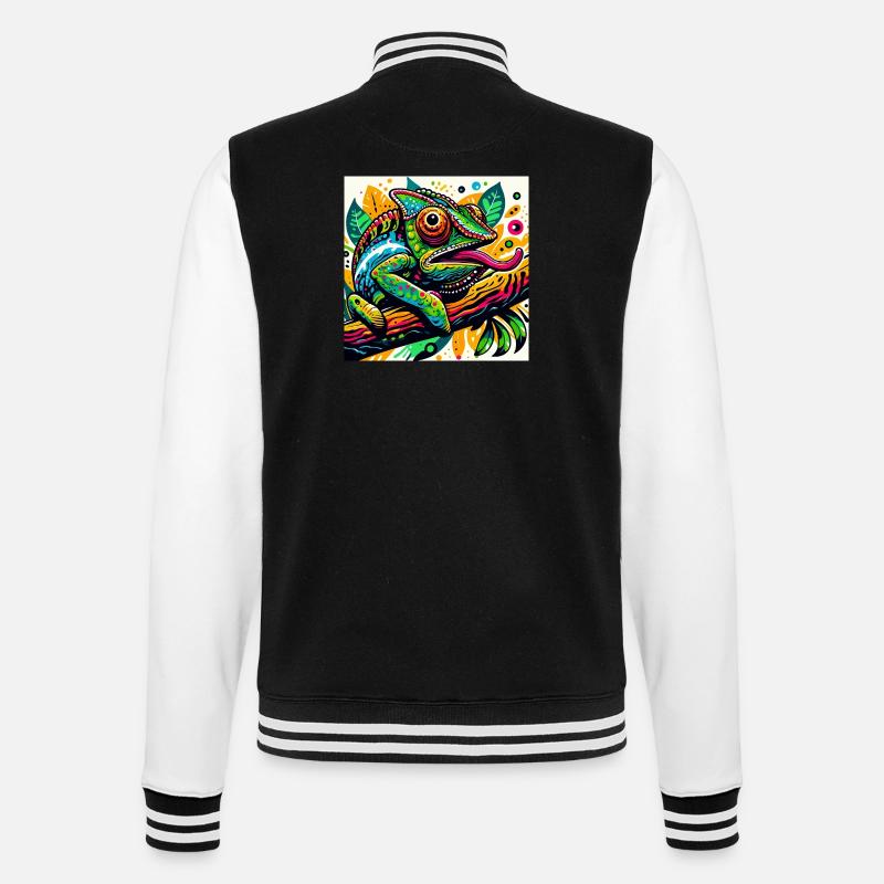 Caméléon - Veste Teddy - noir/blanc