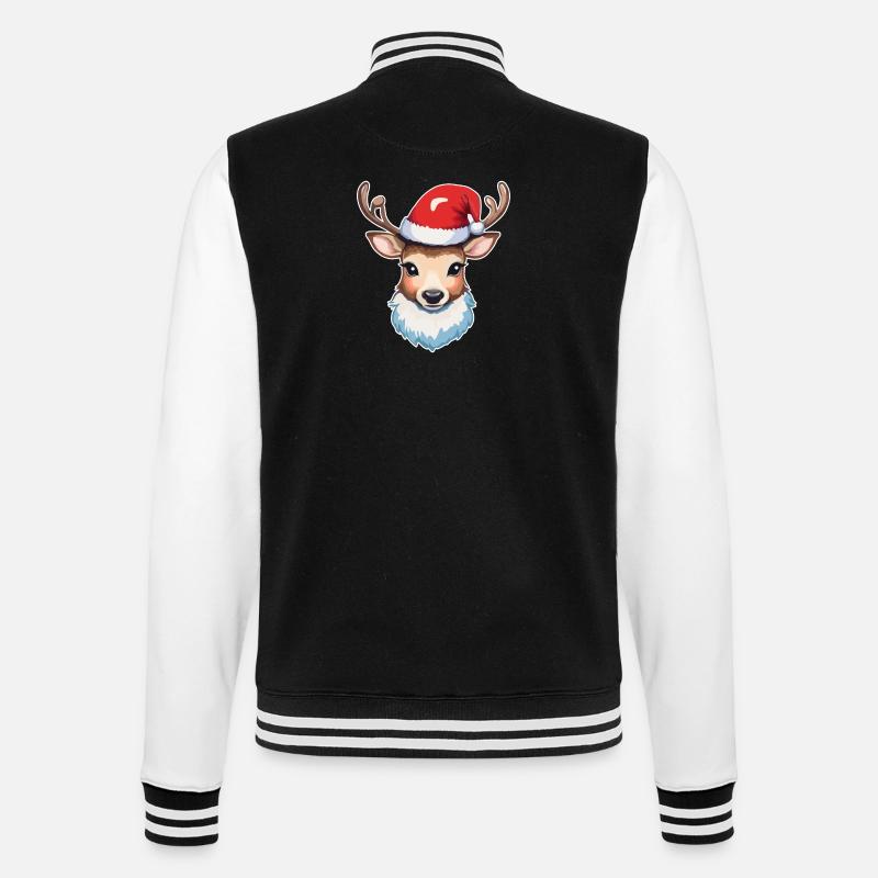 Rennes Cerf Noël - Veste Teddy - noir/blanc