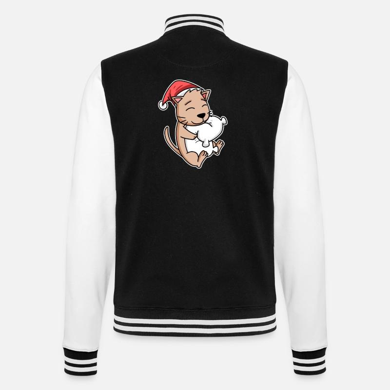 Cat - College Sweat Jacket - black/white