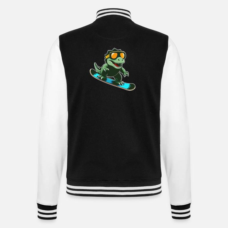 T-Rex Snowboarding - College-Sweatjacke - Schwarz/Weiß
