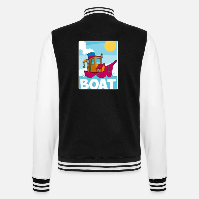 Buntes Bild eines lustigen Schleppers - College-Sweatjacke - Schwarz/Weiß