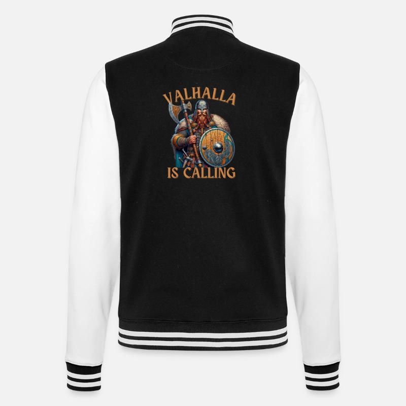 Valhalla is Calling - College Sweat Jacket - black/white