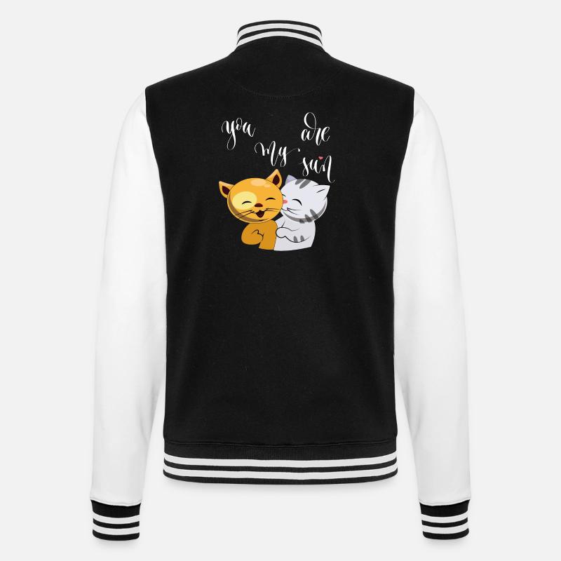 Chats, vous êtes mon Soleil - Veste Teddy - noir/blanc