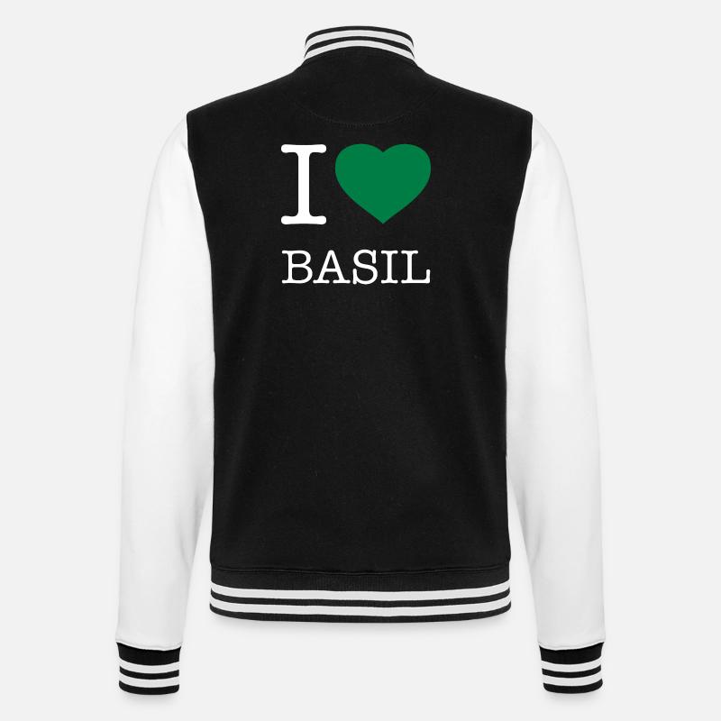 I LOVE BASIL Basilikum - College-Sweatjacke - Schwarz/Weiß