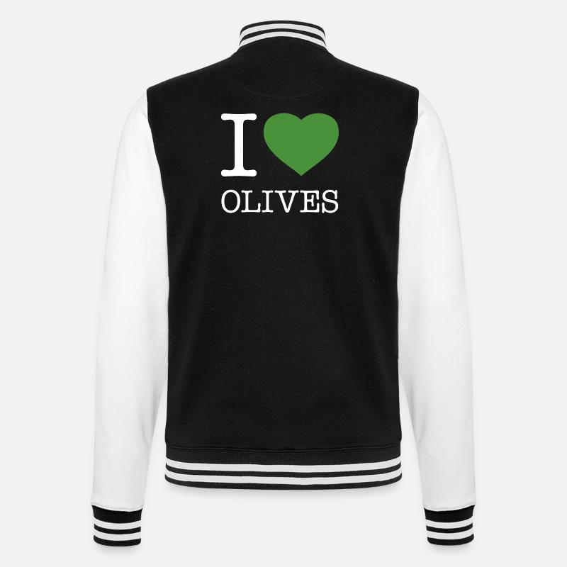 J’AIME LES OLIVES Oliven - Veste Teddy - noir/blanc
