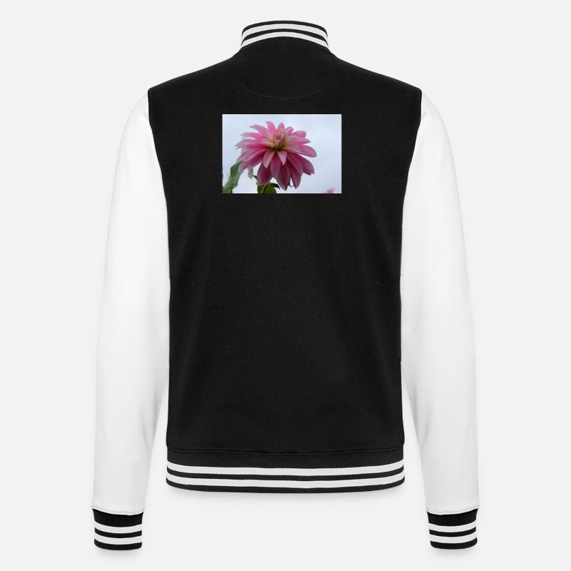 Dahlia rose rose fleur, fleur - Veste Teddy - noir/blanc