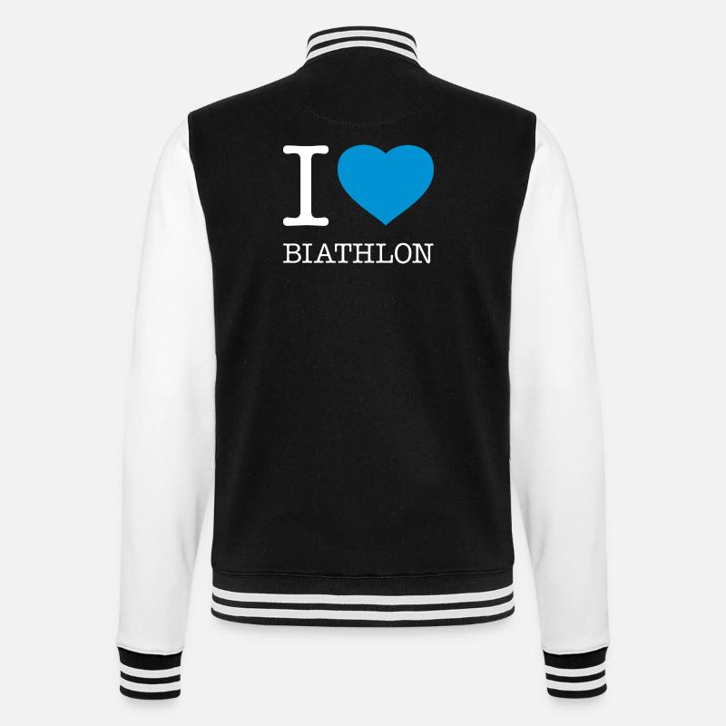 J’ADORE LE BIATHLON - Veste Teddy - noir/blanc