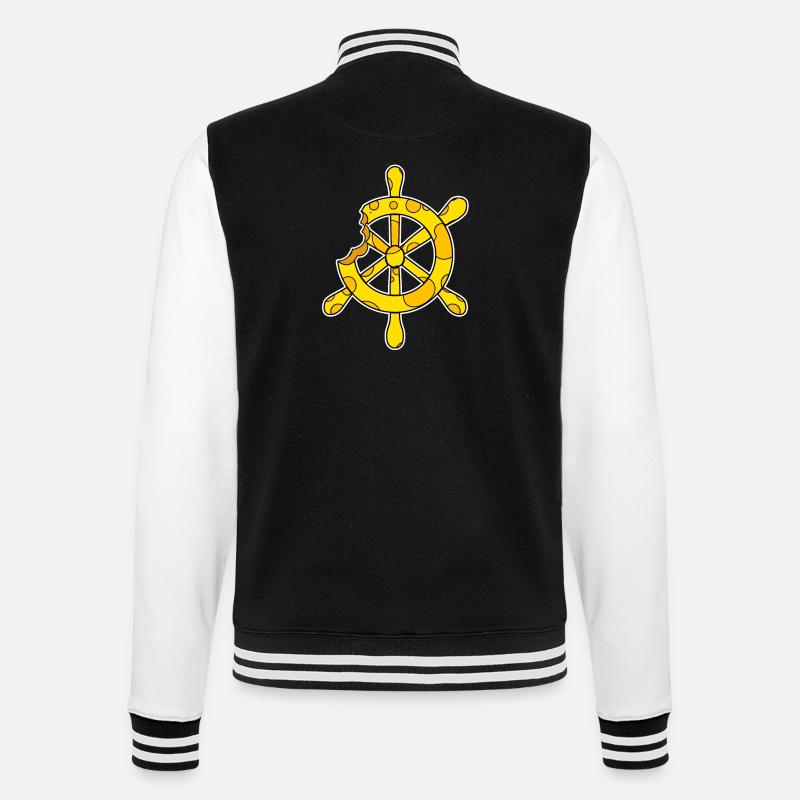 Steering Wheel Captain Cheese - College Sweat Jacket - black/white