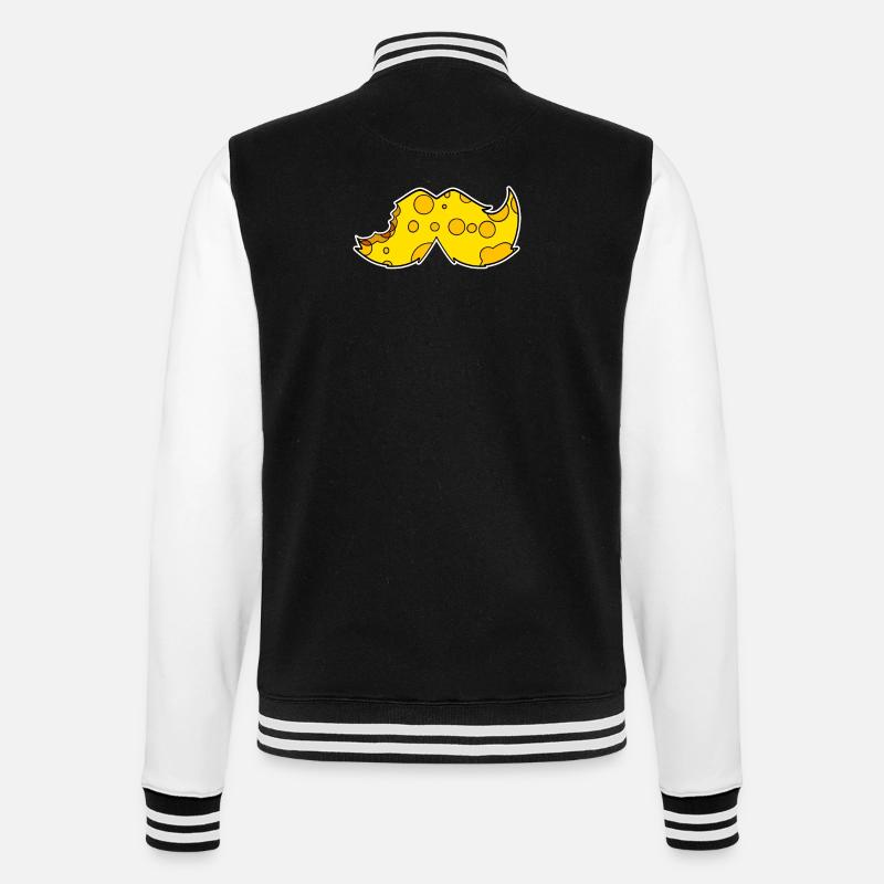 Mustache Mustache Beard Cheese - College Sweat Jacket - black/white