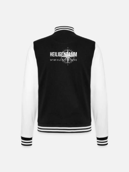 Koordinaten Heiligendamm - College-Sweatjacke - Schwarz/Weiß