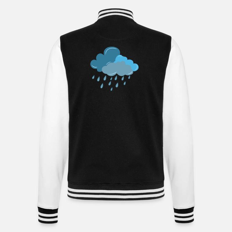 Cloud, Rain, Thunderstorm - College Sweat Jacket - black/white