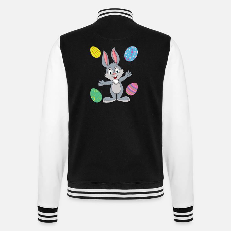 EASTER BUNNY AND EASTER EGGS - College Sweat Jacket - black/white