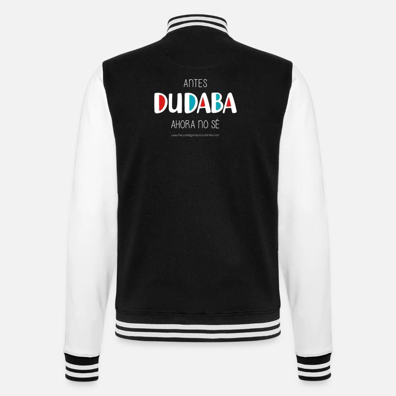 J’avais l’habitude de douter (sombre) - Veste Teddy - noir/blanc