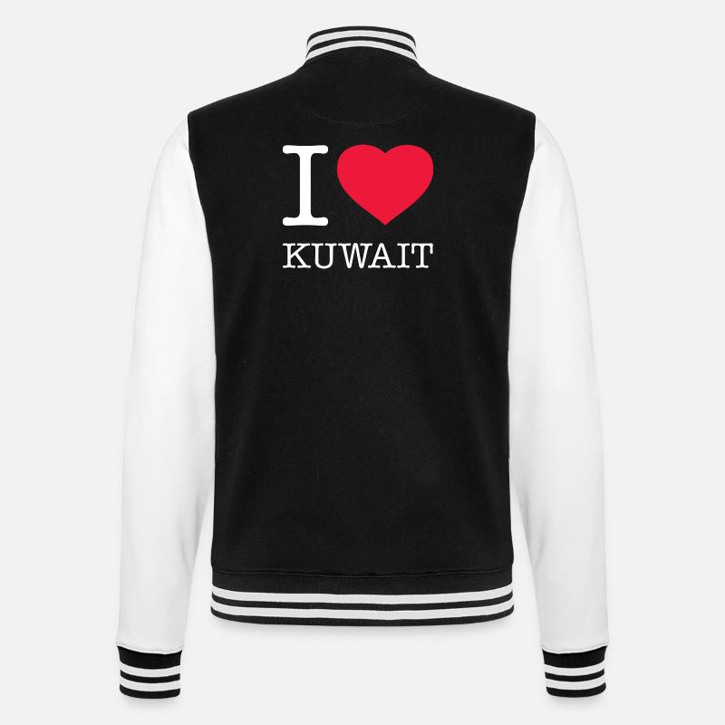 J’AIME LE KOWEÏT - Veste Teddy - noir/blanc