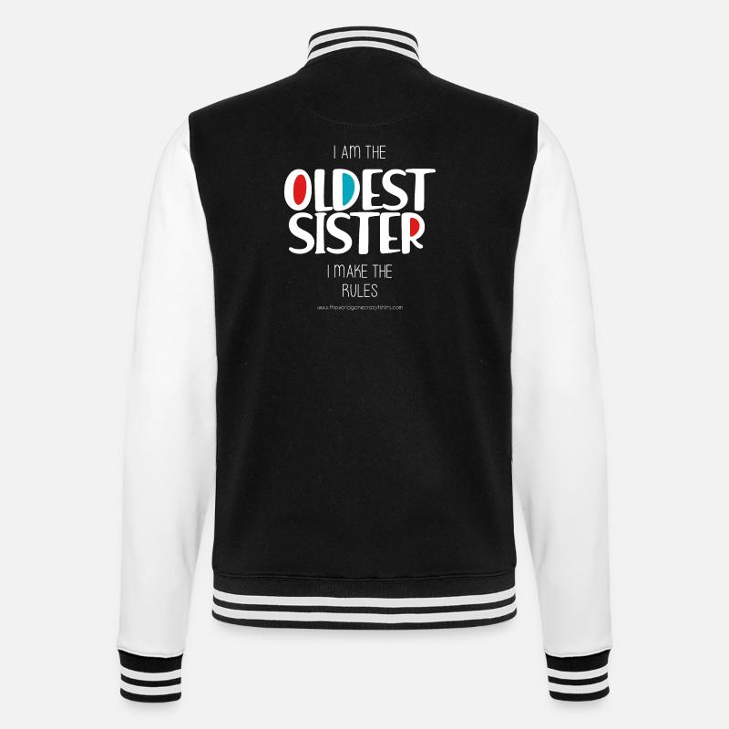 Älteste Schwester - College-Sweatjacke - Schwarz/Weiß