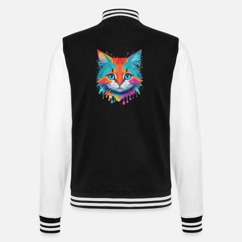 Chat mignon - Veste Teddy - noir/blanc