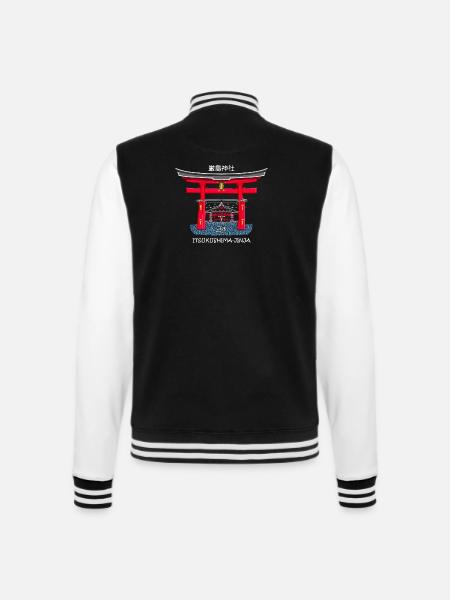 Itsukushima Shrine, Miyajima, Hiroshima. Japan - College Sweat Jacket - black/white