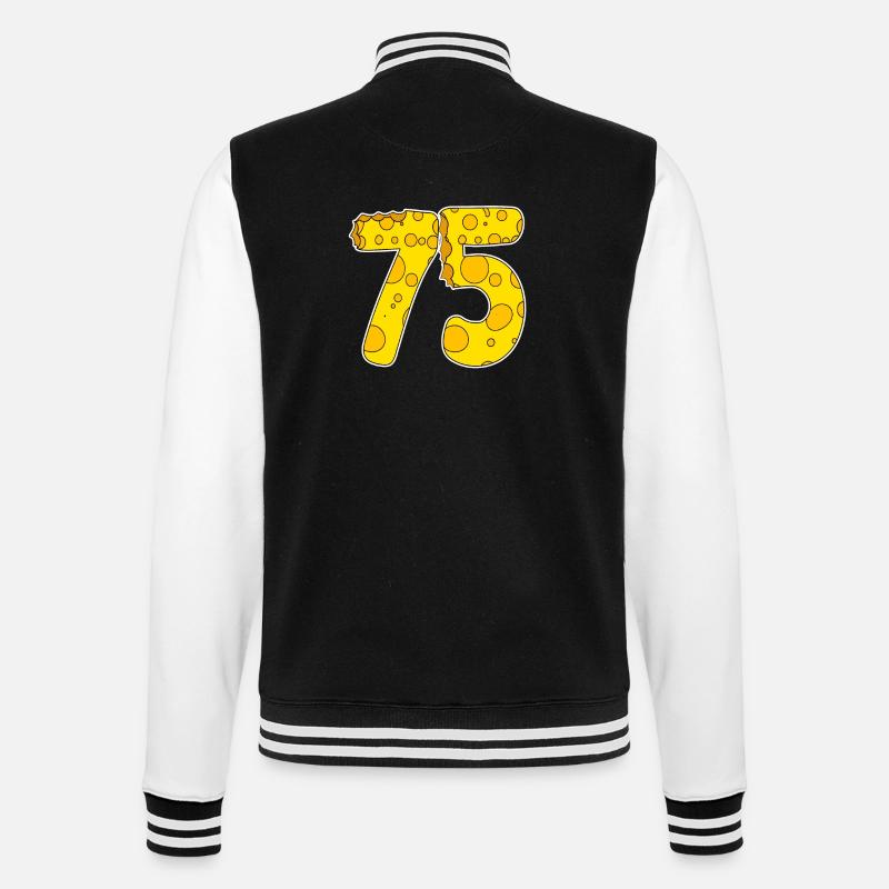 75 ans de Lustig Käse - Veste Teddy - noir/blanc