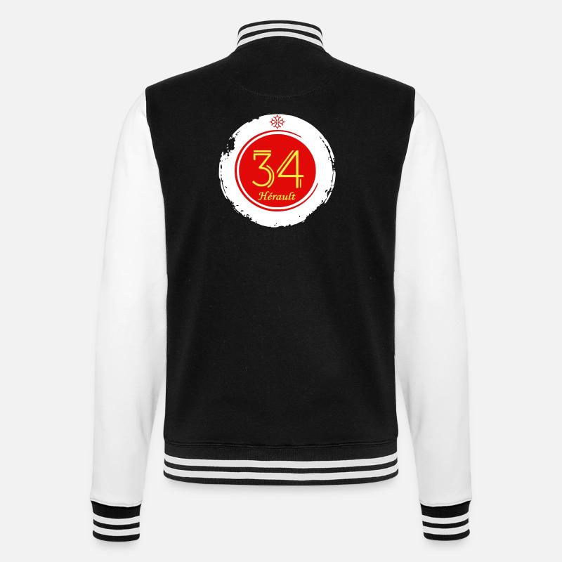 Hérault - College-Sweatjacke - Schwarz/Weiß