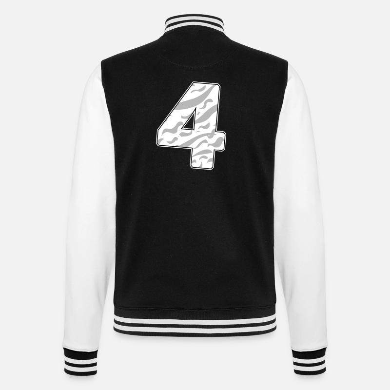 4 - Four - College Sweat Jacket - black/white