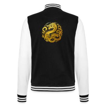 Tatouage de dragon chinois - Veste Teddy - noir/blanc - Dos - Marisol (170cm)