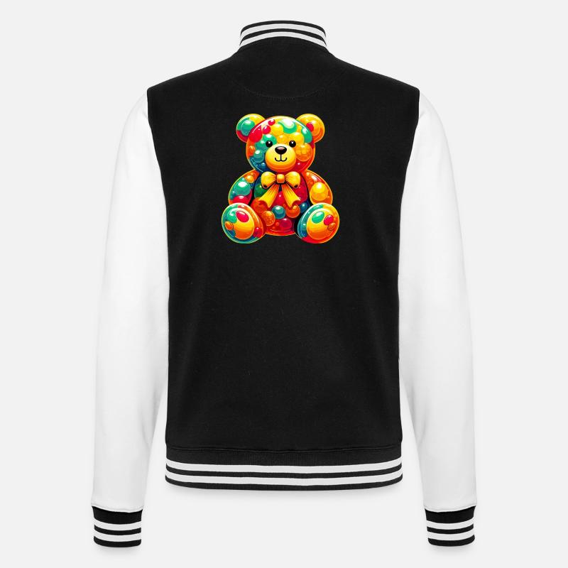 Bär - College-Sweatjacke - Schwarz/Weiß
