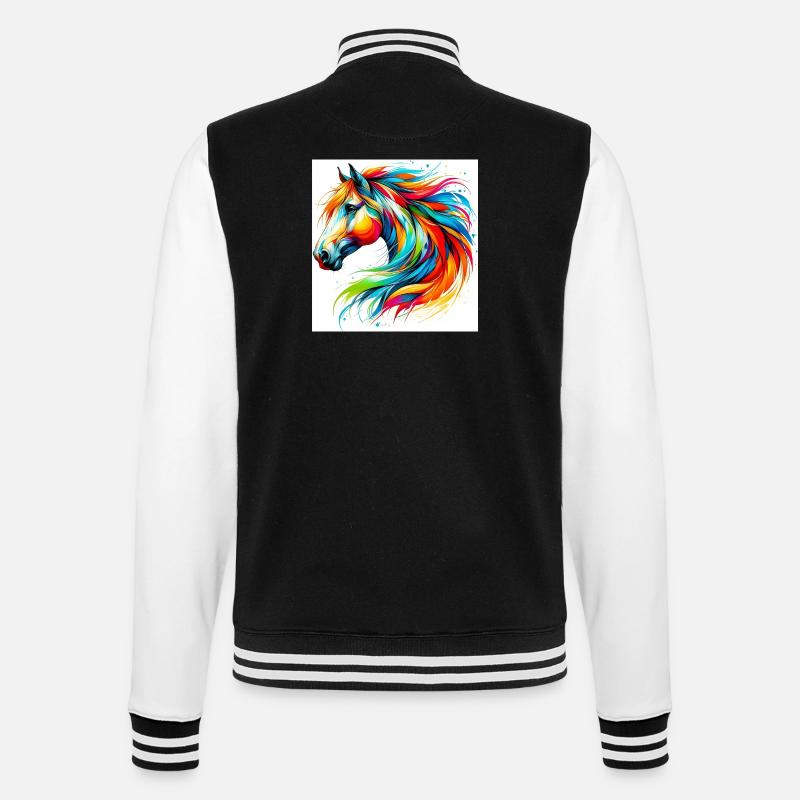 Cheval - Veste Teddy - noir/blanc