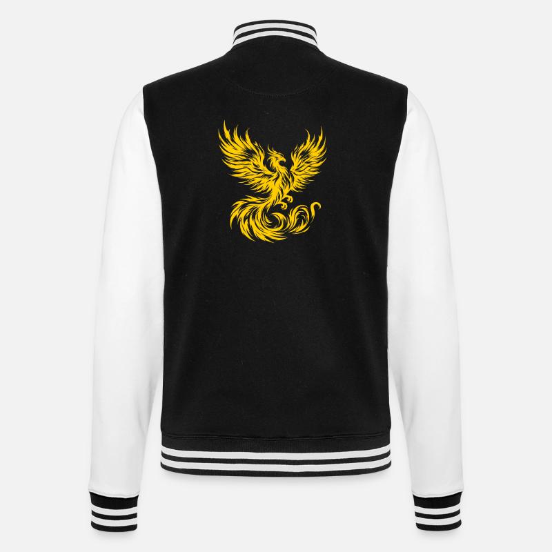 Phoenix de feu - Veste Teddy - noir/blanc