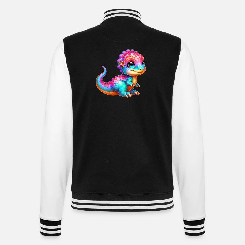 Dinosaure - Veste Teddy - noir/blanc