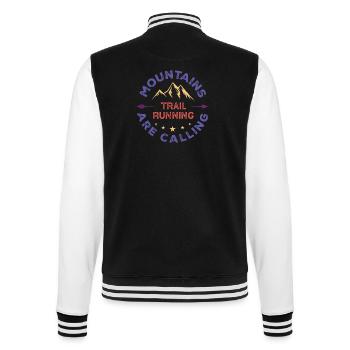 Trail Running - Mountains Are Calling - College Sweat Jacket - black/white - Back - Marisol (170cm)