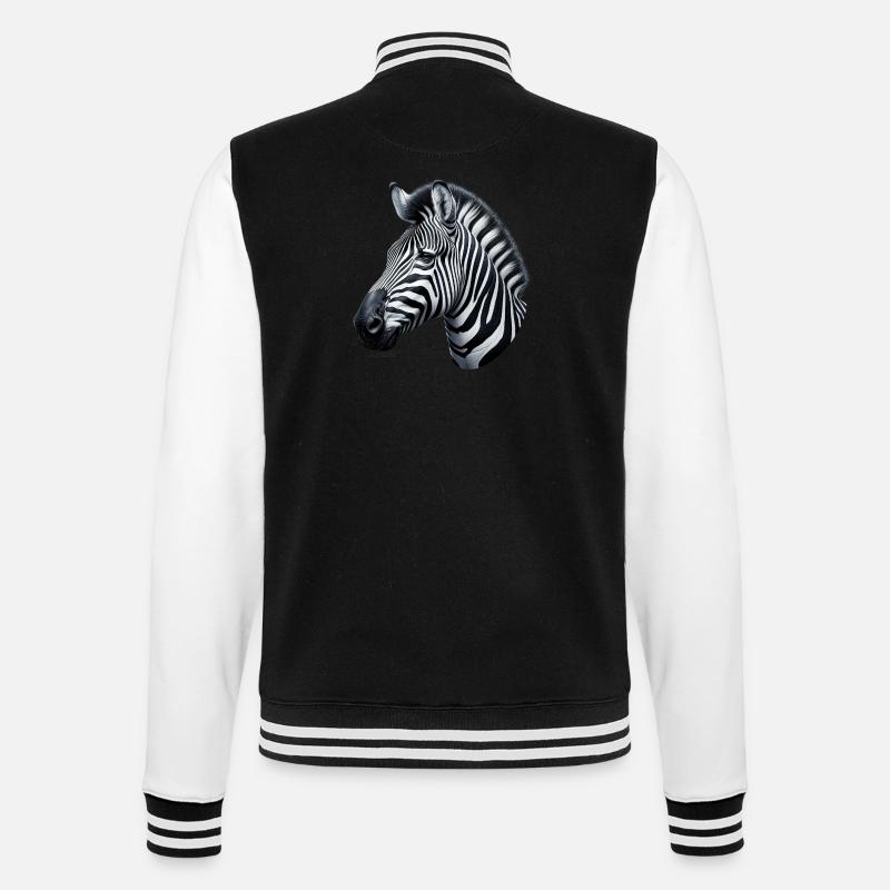 Zebra - College-Sweatjacke - Schwarz/Weiß