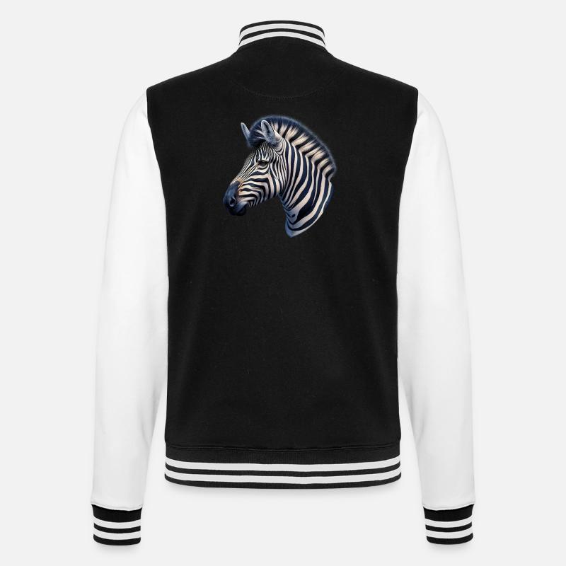 Zebra - College Sweat Jacket - black/white