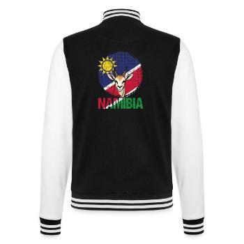 Namibia Afrika Souvenir - College-Sweatjacke - Schwarz/Weiß - Hinten - Marisol (170cm)