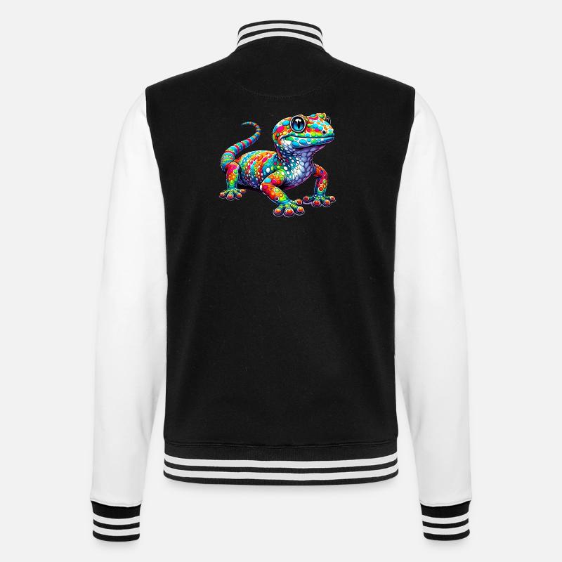 Gecko - Veste Teddy - noir/blanc