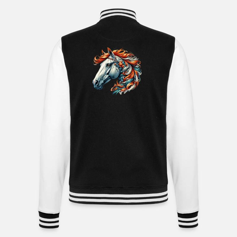 Cheval - Veste Teddy - noir/blanc