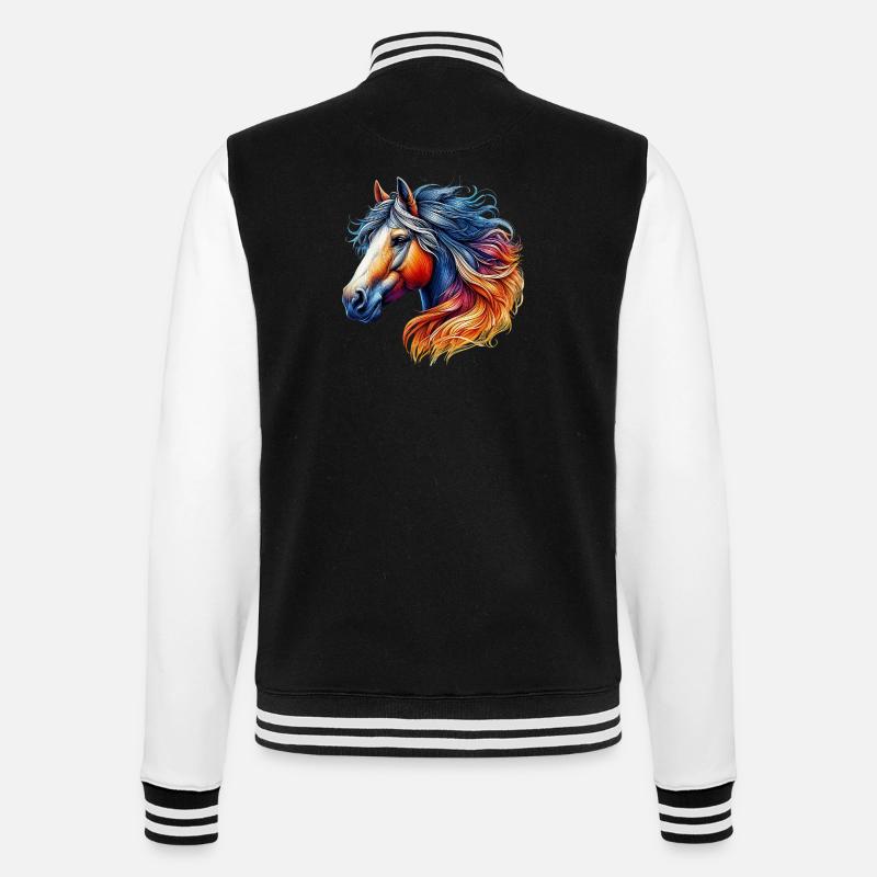 Cheval - Veste Teddy - noir/blanc