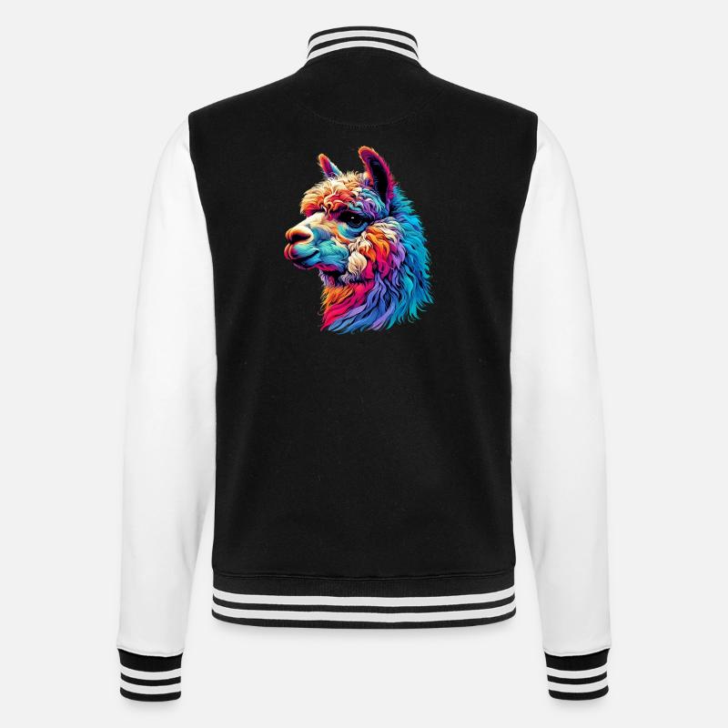 Alpaca - College Sweat Jacket - black/white