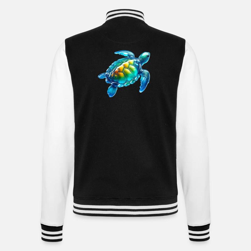 Turtle - College Sweat Jacket - black/white