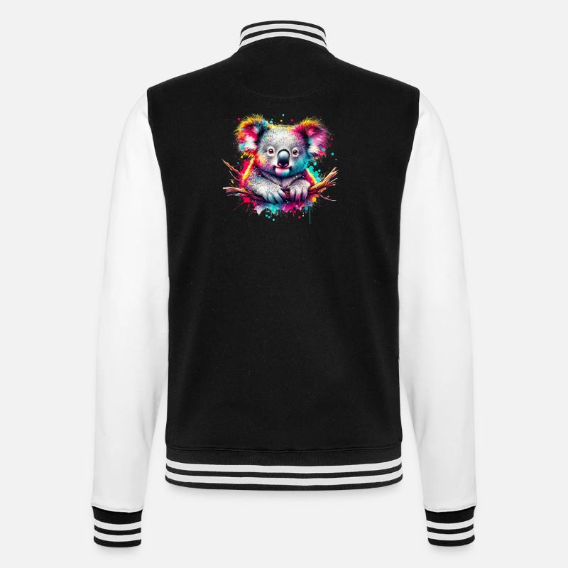 Koala - Veste Teddy - noir/blanc