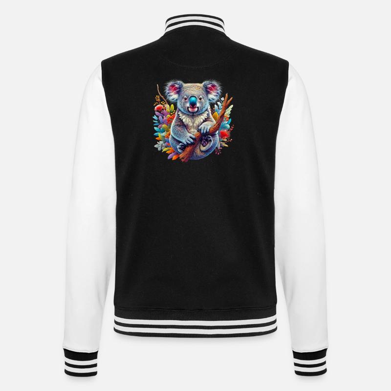 Koala - Veste Teddy - noir/blanc