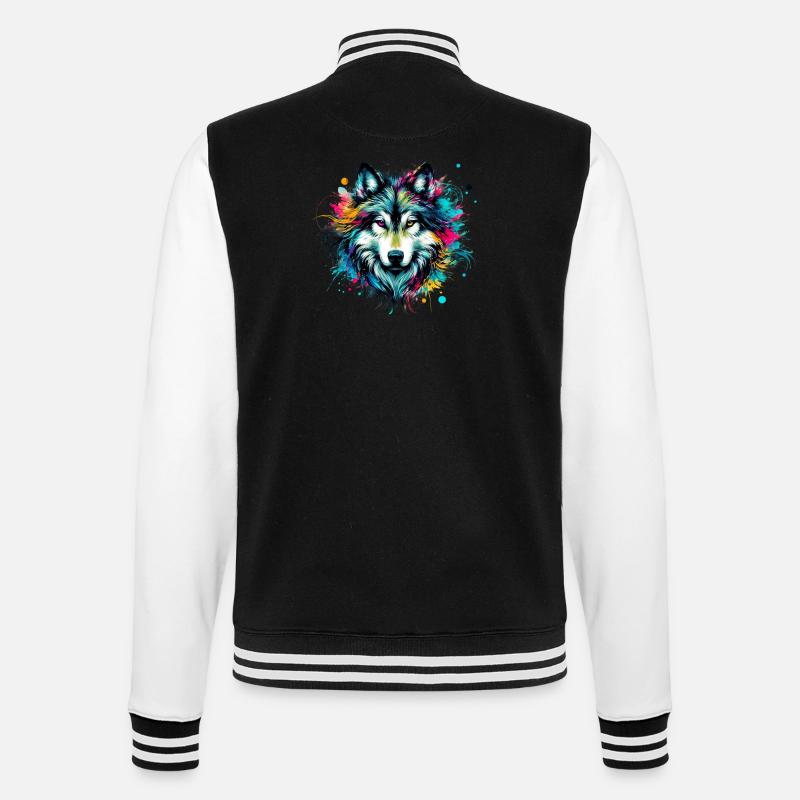 Loup - Veste Teddy - noir/blanc