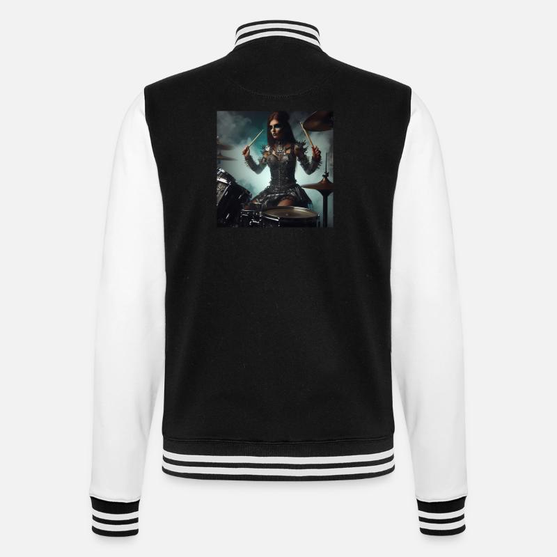 Batteuse - Veste Teddy - noir/blanc