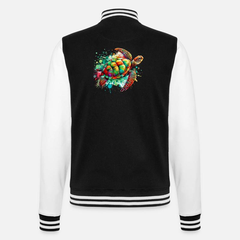 Turtle - College Sweat Jacket - black/white