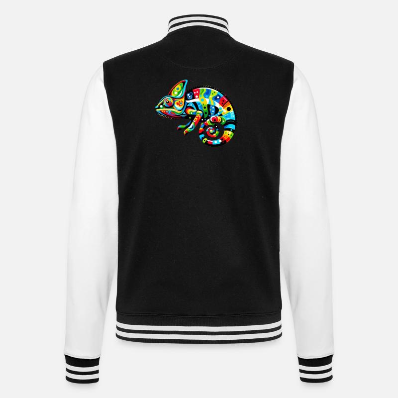 Chameleon - College Sweat Jacket - black/white