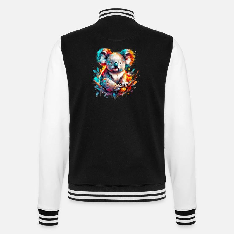 Koala - Veste Teddy - noir/blanc