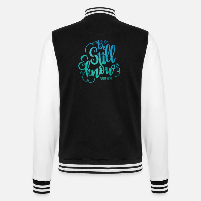 Be still and know - College-Sweatjacke - Schwarz/Weiß