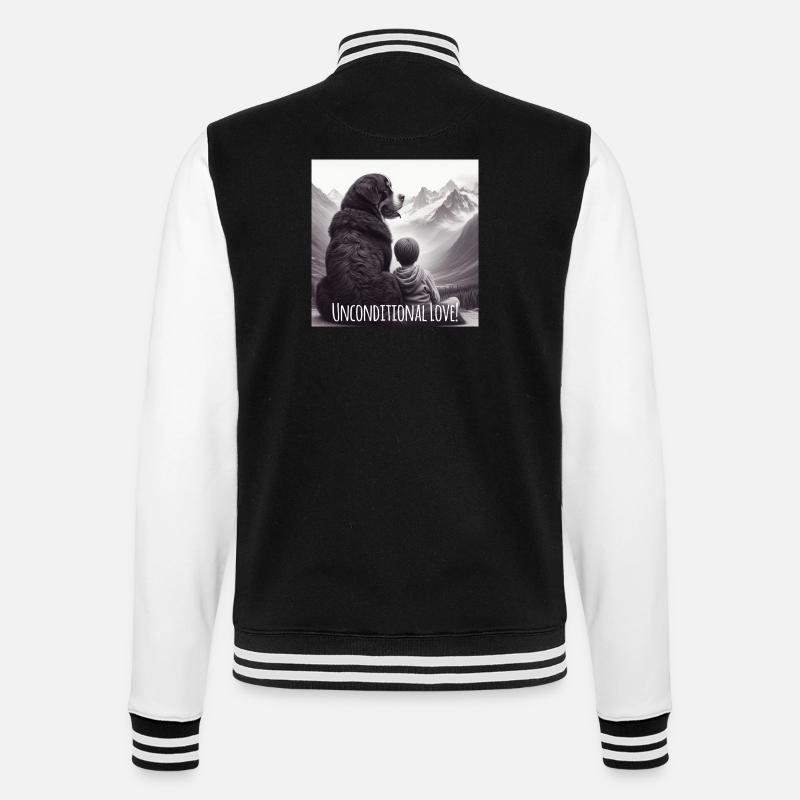 Berner Sennenhund - College-Sweatjacke - Schwarz/Weiß