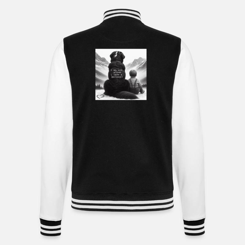 Berner Sennenhund - College-Sweatjacke - Schwarz/Weiß