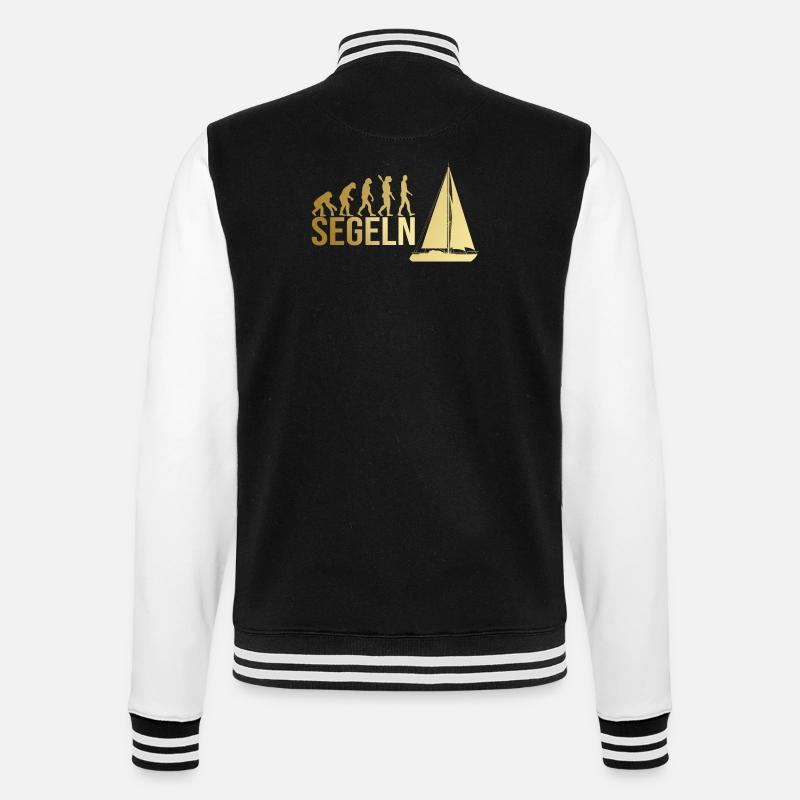 Evolution Segeln - College-Sweatjacke - Schwarz/Weiß
