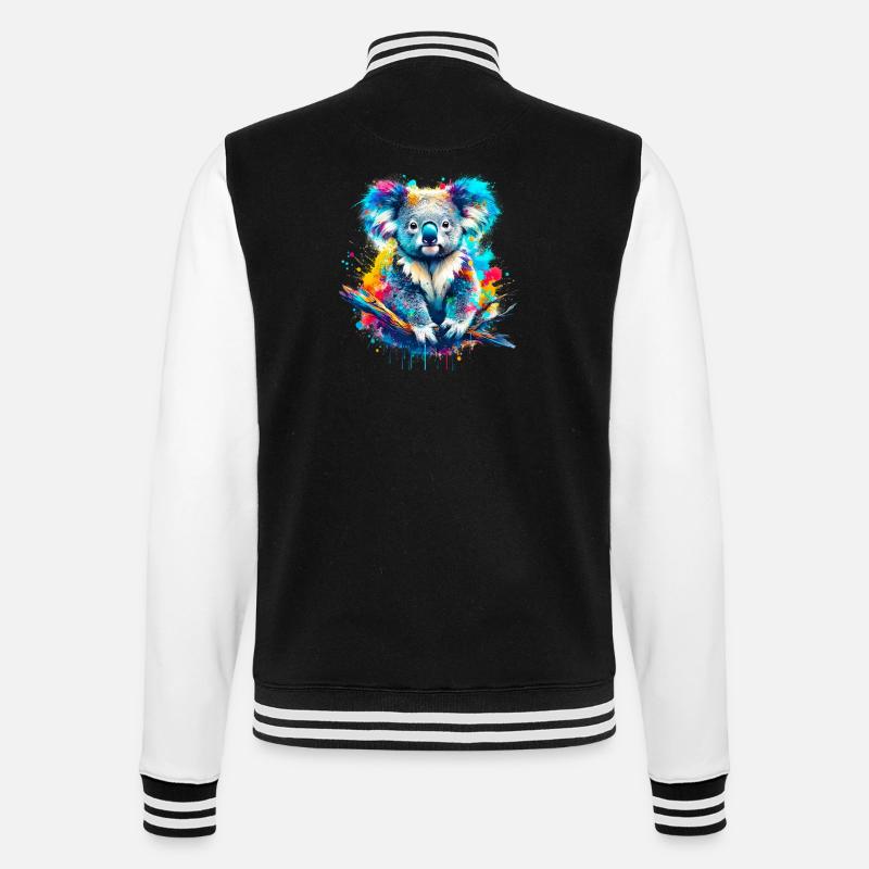 Koala - Veste Teddy - noir/blanc